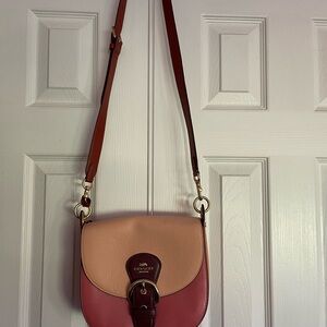 Coach Two-Tone Pink and Orange Crossbody Bag